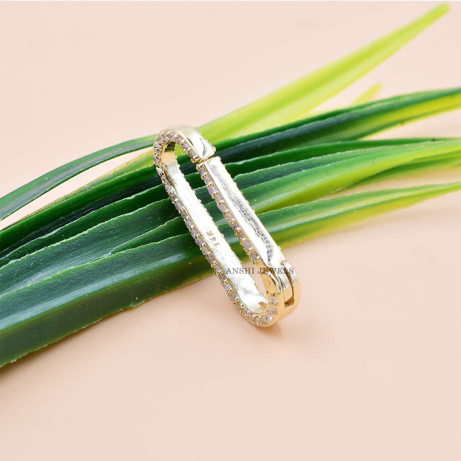 14K White Gold Diamond Enhancer Lock Jewelry - Image 5