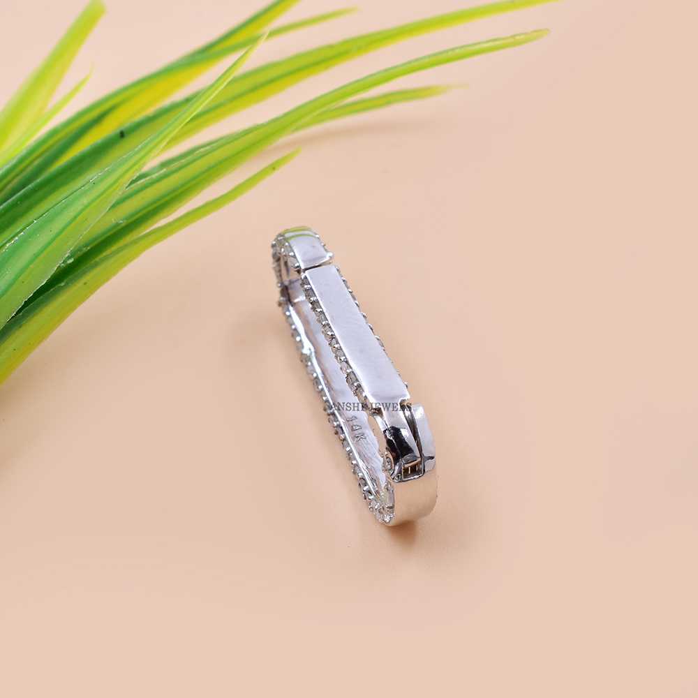 14K White Gold Diamond Enhancer Lock Jewelry - Image 3