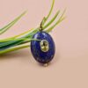 925 Silver Lapis Gemstone Donut Pendant