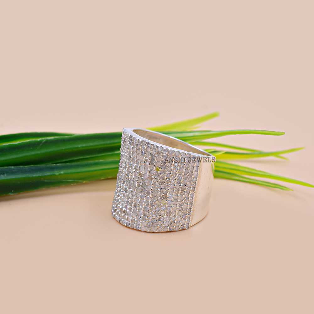 925 Sterling Silver Dome Cigar Band Ring Jewelry - Image 3