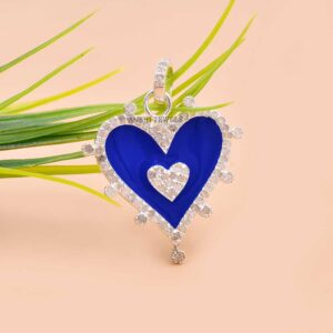 925 Silver Diamond Heart Pendant