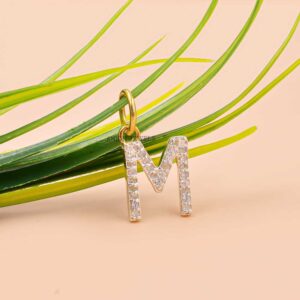 925 Silver Personalized M Letter Charm