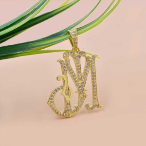 14K Gold Plated MJ-JM Letter Monogram Jewelry