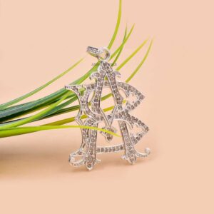 925 Silver AB-BA Diamond Monogram Jewelry