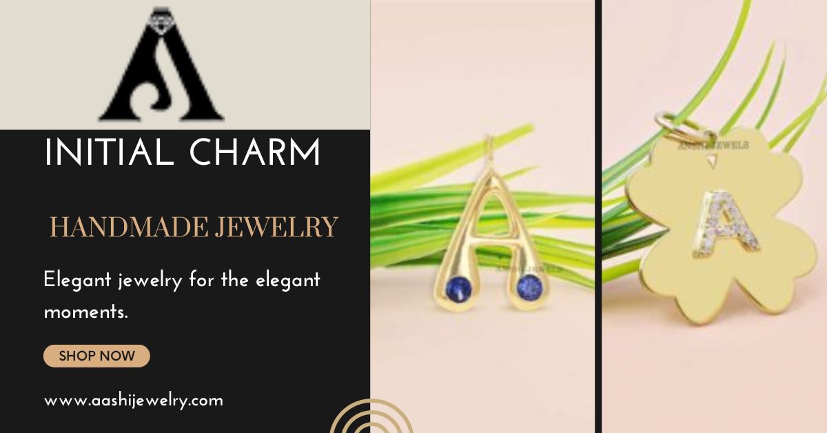 Initial Charm with Handmade Jewelry