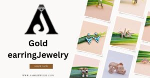 Gold earrings handmade jewelry