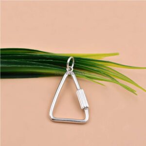 Modern Triangle Carabiner Pendant in 925 Sterling Silver Jewelry