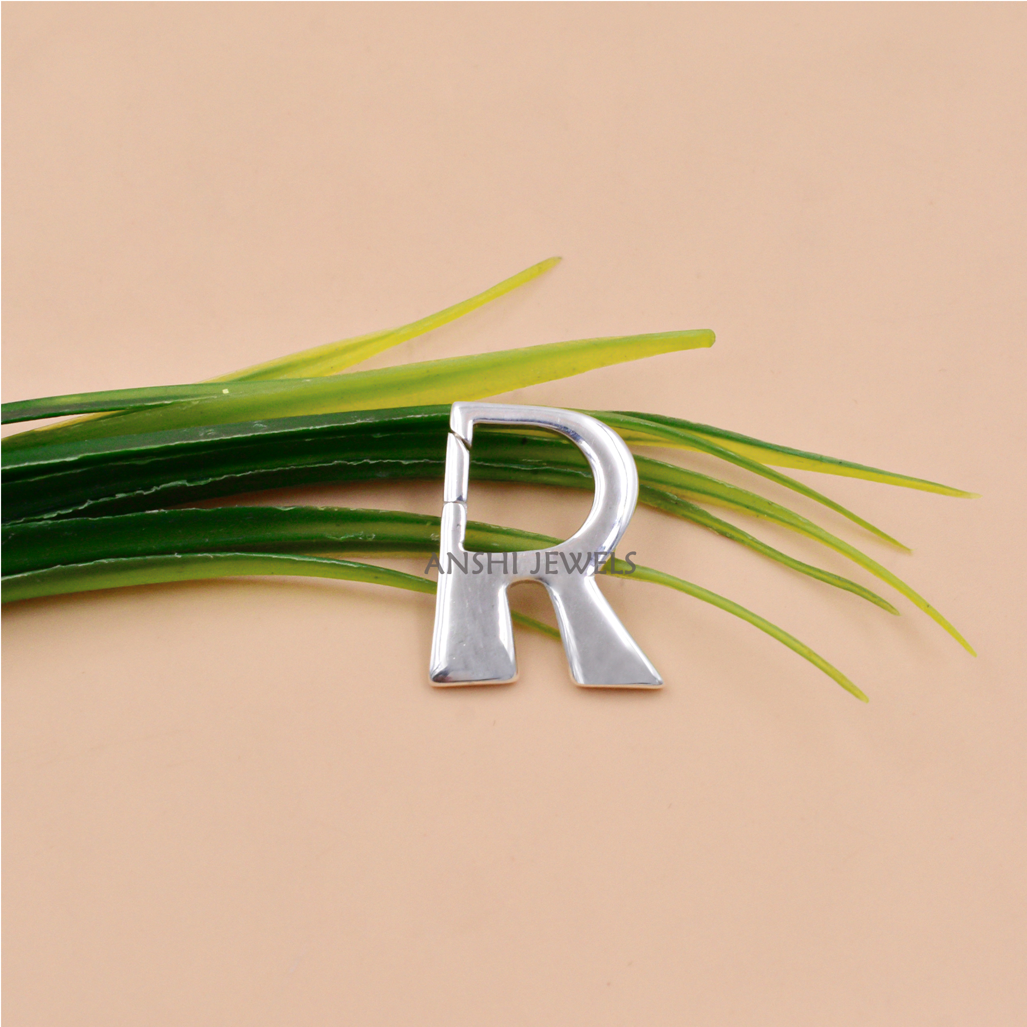 Sterling Silver R Initial Clasp – Jewelry Connector Lock