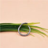 Round Diamond Push Lock – 925 Silver Spring Clasp Jewelry Connector