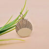 Sunburst Half-Textured Round Pendant Necklace Jewelry In Sterling Silver