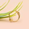 Cosmic Moon Face Lock Clasp in 14K Gold Plated Sterling Silver