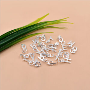 Sterling Silver Alphabet Charms – Initial Pendants for Necklaces & Bracelets