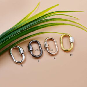 925 Sterling Silver Carabiner Lock – Elegant Women’s Jewelry Connector Clasp for Necklaces & Bracelets