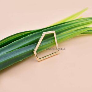 Diamond Triangle Lock Clasp in 14K Gold Plated Sterling Silver – Modern Charm Connector