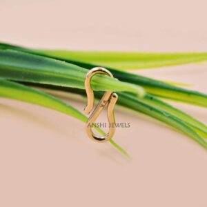 S- Hook Lock Connector for Heavy Chains and Pendants In Gold Plated Sterling Silver