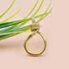 14K Yellow Gold Plated Diamond Detail Lock Clasp, Designer Silver Jewelry Connector