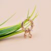Rose Gold Plated Bolt Ring Charm Lock in 925 Sterling Silver Jewelry Connector