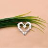 The Valkyrie Heart: Sterling Silver Shielded-Wing Heart Carabiner Clasp