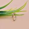 The Sculpted Link: Handmade 14K Gold Plated Minimalist Necklace Connector In Silver
