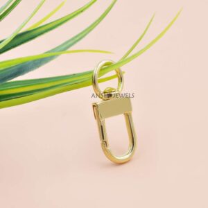 Elegant Gold-Plated Sterling Silver Clasp Lock – Modern Jewelry Connector for Necklaces & Bracelets