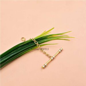 14k Gold Plated White Enamel Toggle Clasp – Designer Jewelry Connector Silver Jewelry