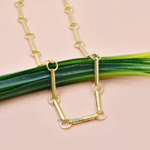 Modern Stick Bar Necklace in Gold-Plated Silver, Elegant Gift for Her