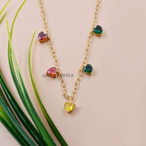 Heart Pendant: Sparkling Cubic Zirconia in Gold Plated Sterling Silver