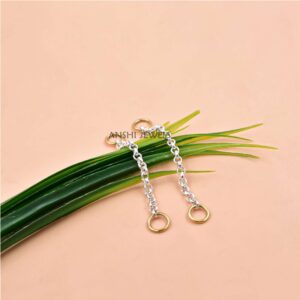 Rollo Link Chain Ring with Gold Plated Links In 925 Sterling Silver