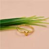 14K Gold Plated Heart Love Ring in Sterling Silver