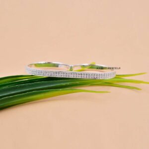 Designer Double Finger Diamond Ring – Sterling Silver Design