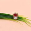 Bold CZ Statement Ring – Gold-Plated Sterling Silver