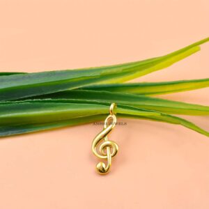 925 Sterling Silver Music Note Clef Charm for Necklaces & Bracelets