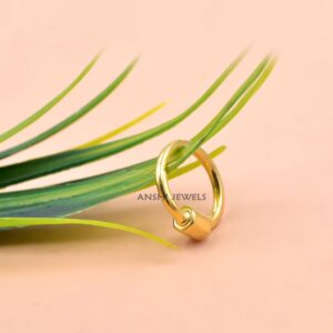 14K Gold Plated Round Circle Carabiner Lock – 925 Sterling Silver Jewelry