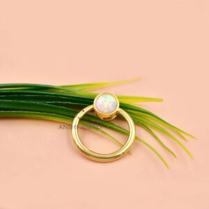 14k Gold Plated Opal Musgrave Clasp For Necklace, 925 Sterling Silver Jewelry