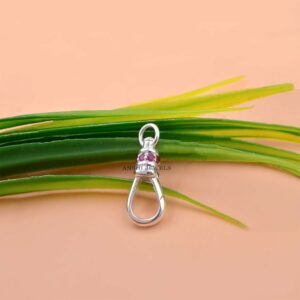 925 Sterling Silver Ruby Swivel Clip Clasp – Connector Jewelry