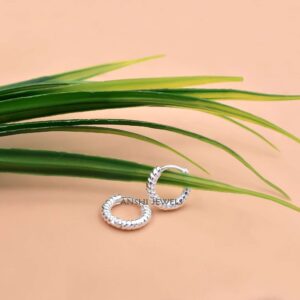 925 Sterling Silver Twisted Heggie Earrings, Chunky Croissant Hoops