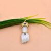 Moonstone & CZ Figa Hand Pendant In Sterling Silver