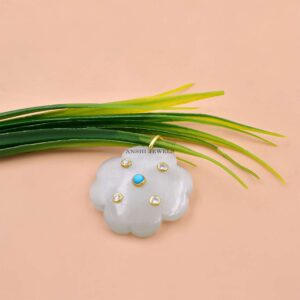 Moonstone Flower Clover Pendant – 925 Silver Jewelry Charm