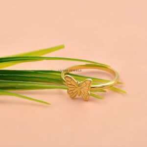 14K Gold-Plated Butterfly Ring – 925 Sterling Silver Jewelry